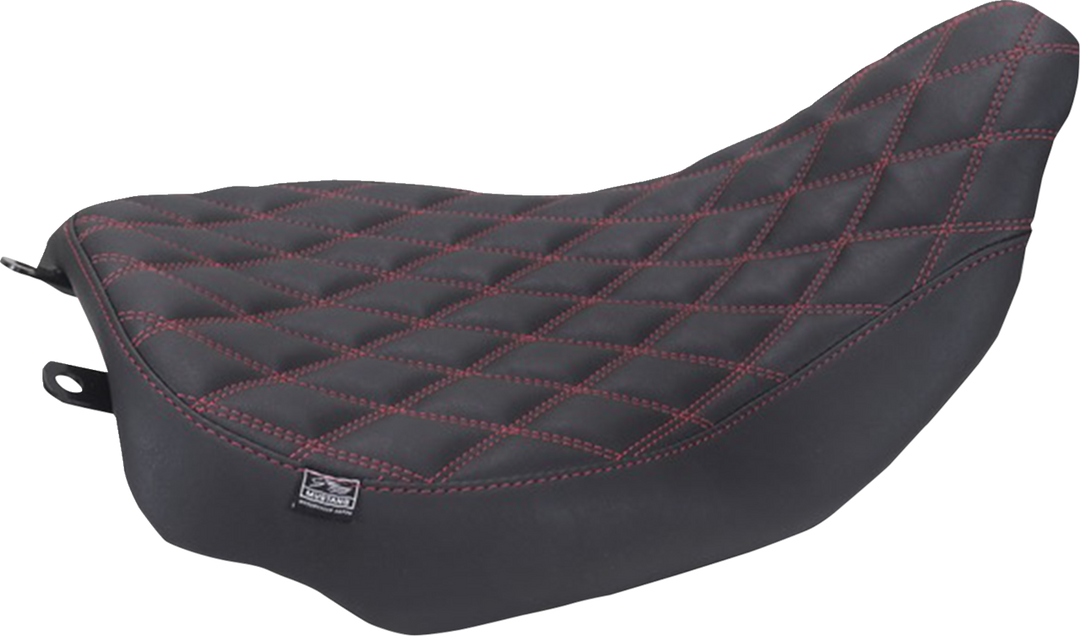 MUSTANG Runaround™ Solo Seat - Double Diamond - Dark Cherry Stitch - FLT/FLH '23-'26 88020DC