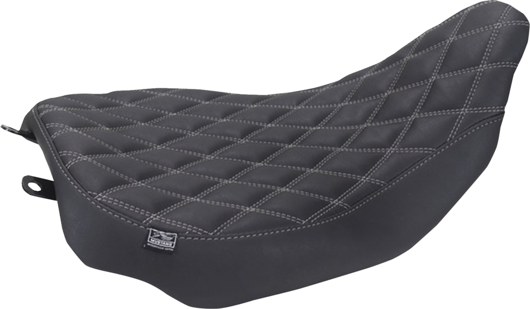 MUSTANG Runaround™ Solo Seat - Double Diamond - Gun Metal Gray Stitch - FLT/FLH '23-'26 88020GM