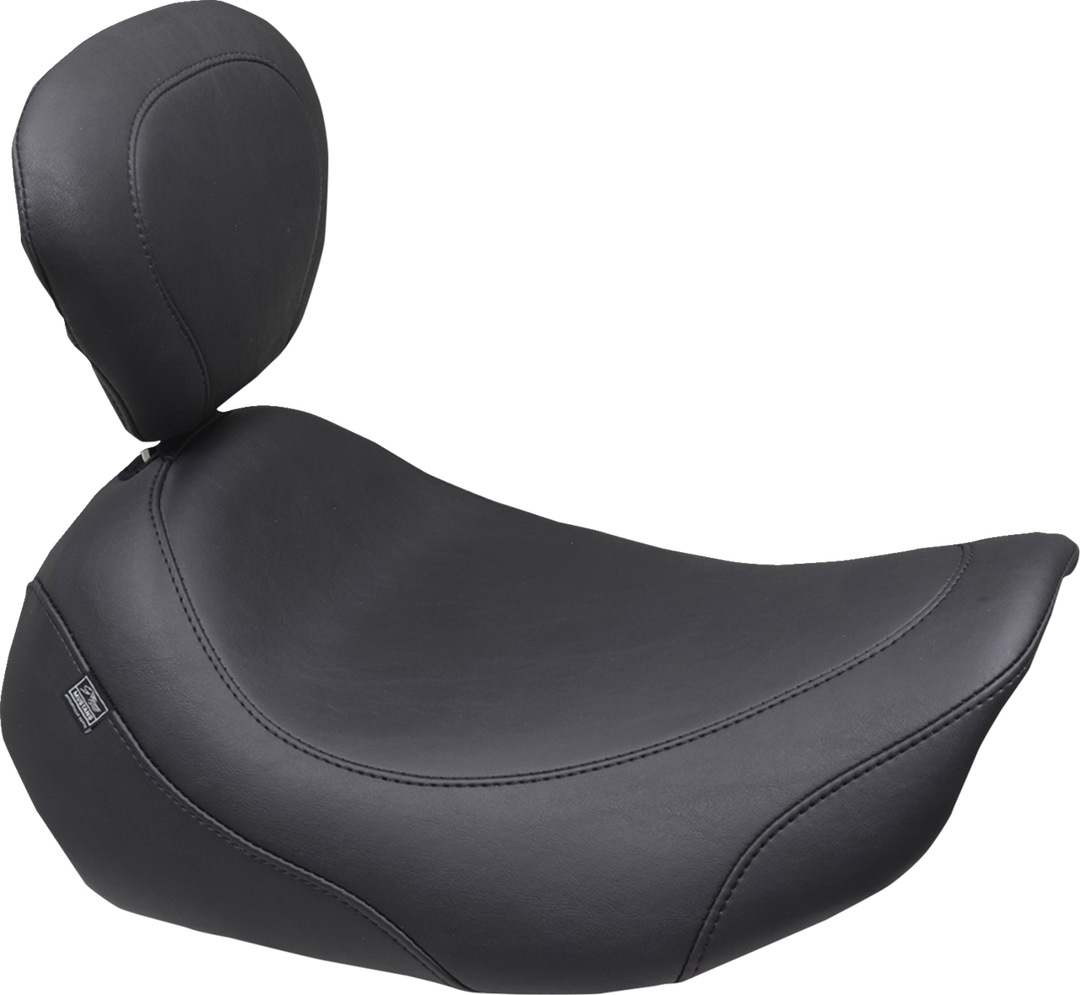 MUSTANG Wide Tripper™ Solo Seat - Backrest Receiver - Black Stitch - FLT/FLH '23-'26 89402
