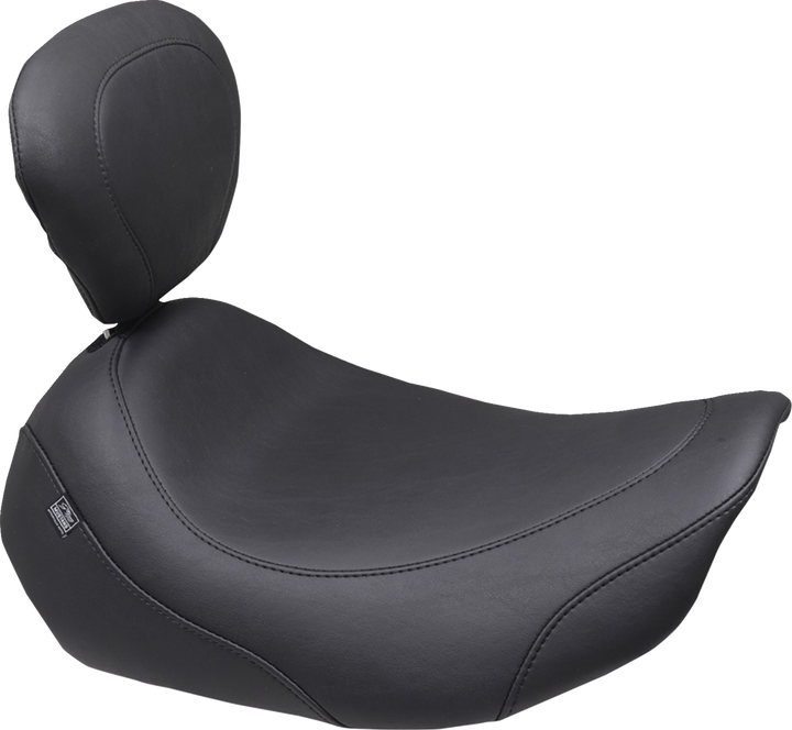 MUSTANG Wide Tripper™ Solo Seat - Backrest Receiver - Black Stitch - FLT/FLH '23-'26 89402
