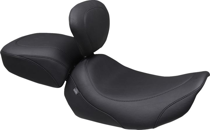 MUSTANG Wide Tripper™ Solo Seat - Backrest Receiver - Black Stitch - FLT/FLH '23-'26 89402