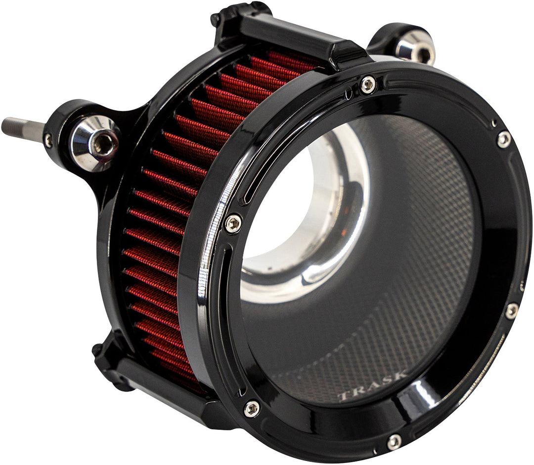 TRASK 68 mm Assault Charge Air Cleaner - Gloss Black - Gen 2 M8 TM-1025GBK