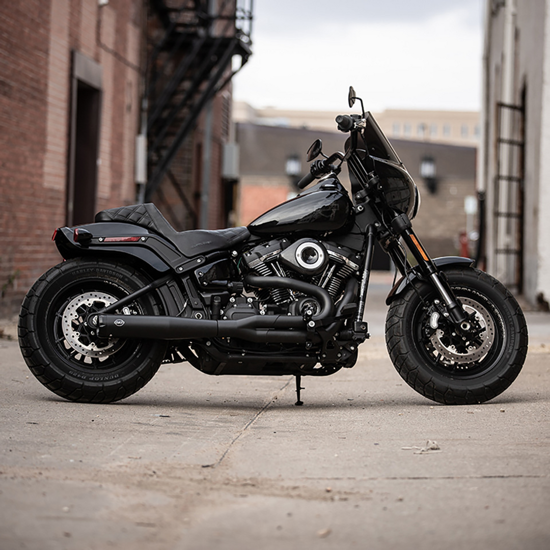 S&S CYCLE 2-into-1 Exhaust System - Black 550-0789
