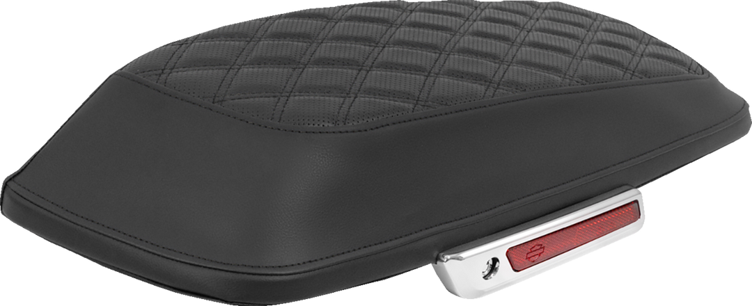 SADDLEMEN Saddlebag Lid Covers - Lattice - Black Stitch - FLH/FLT '14-'25 L870-14-18400