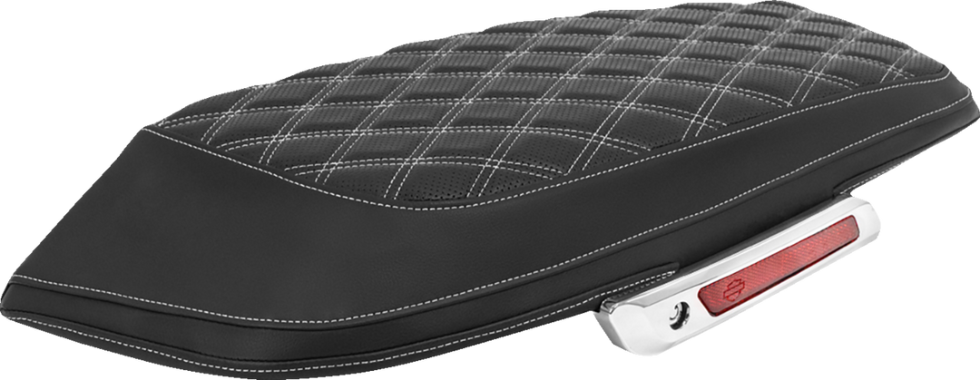 SADDLEMEN Saddlebag Lid Covers - Lattice - White Stitch - FLH/FLT '23-'25 L870-23-18406
