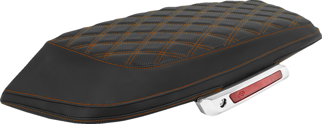 SADDLEMEN Saddlebag Lid Covers - Lattice - Orange Stitch - FLH/FLT '23-'25 L870-23-18403
