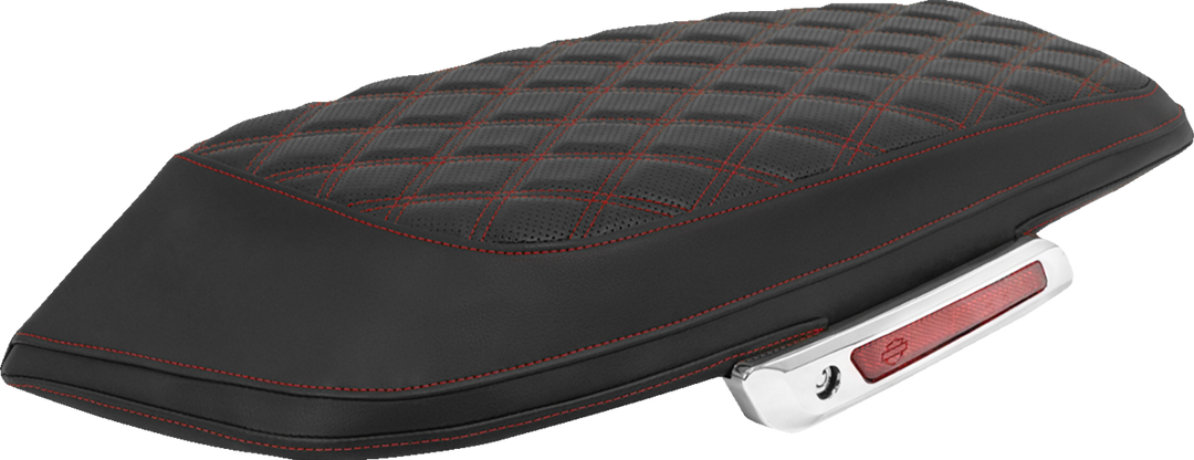 SADDLEMEN Saddlebag Lid Covers - Lattice - Red Stitch - FLH/FLT '23-'25 L870-23-18404
