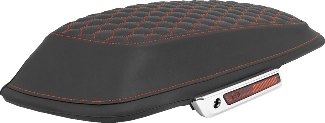 SADDLEMEN Saddlebag Lid Covers - Honeycomb - Red Stitch - FLT/FLH '14-'25 L870-14-19004