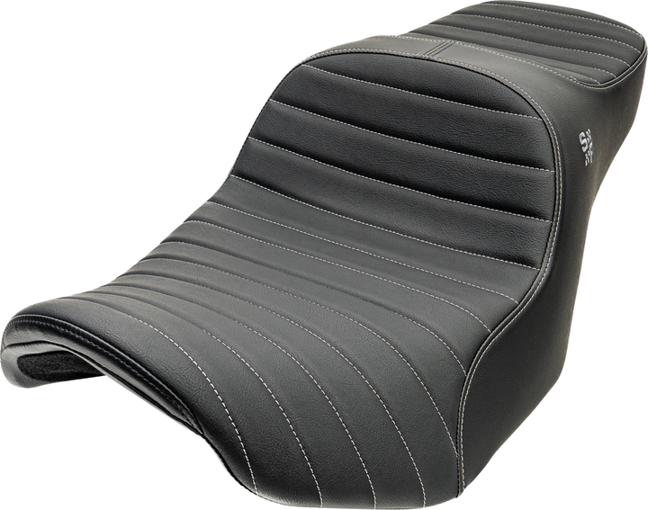 SLYFOX Chariot Seat - Silver Classic Stitch - Silver Logo - FLH/FLT '23.5-'26 4729B