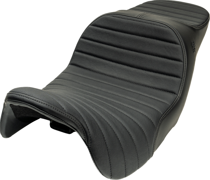 SLYFOX Chariot Seat - Black Classic Stitch - Black Logo - FLH/FLT '09-'23.5 4723A