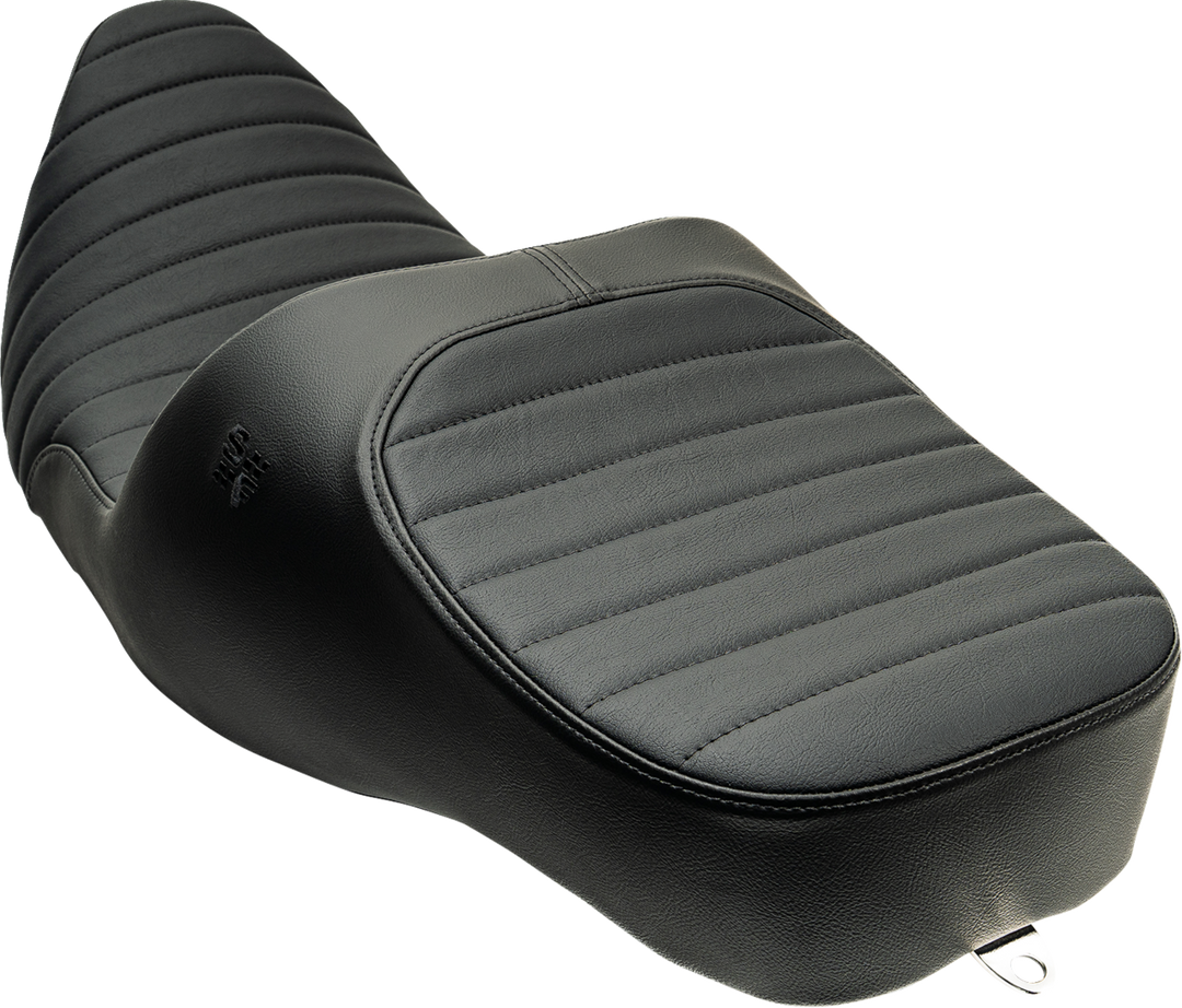 SLYFOX Chariot Seat - Black Classic Stitch - Black Logo - FLH/FLT '09-'23.5 4723A