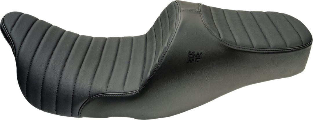 SLYFOX Chariot Seat - Black Classic Stitch - Black Logo - FLH/FLT '09-'23.5 4723A