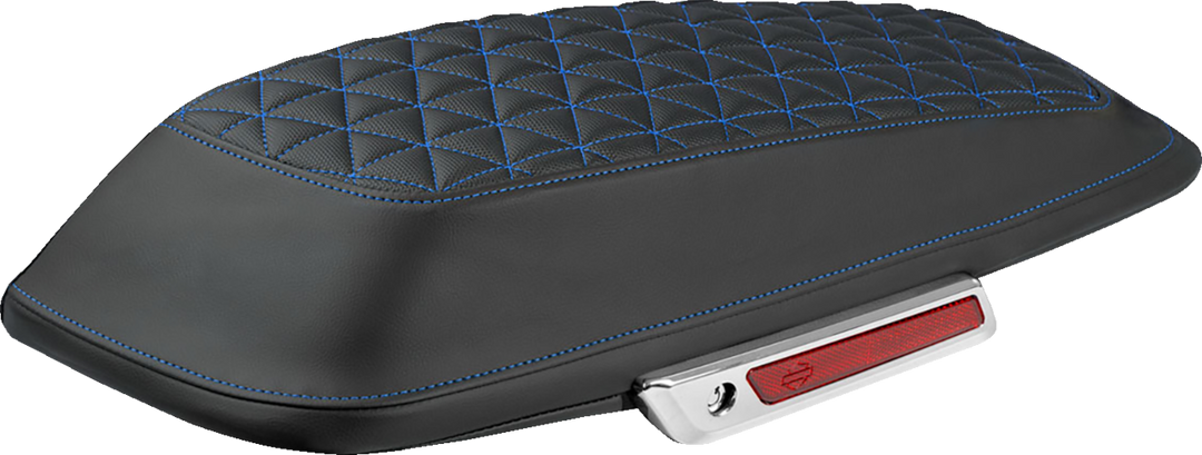 SADDLEMEN Saddlebag Lid Covers - Tri-Gripper - Blue Stitch - FLH/FLT '14-'25 L870-14-21101