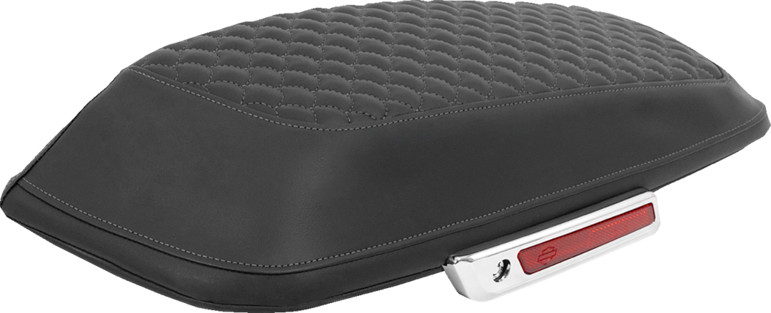 SADDLEMEN Saddlebag Lid Covers - Dragon Scale - Gray Stitch - FLH/FLT '14-'25 L870-14-20902