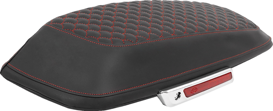 SADDLEMEN Saddlebag Lid Covers - Dragon Scale - Red Stitch - FLH/FLT '14-'25 L870-14-20904