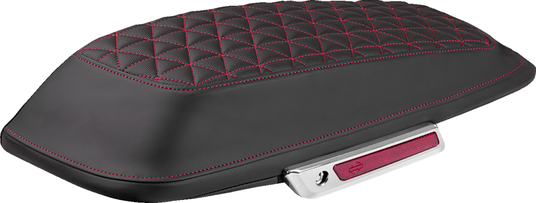 SADDLEMEN Saddlebag Lid Covers - Tri-Gripper - Red Stitch - FLH/FLT '14-'25 L870-14-21104