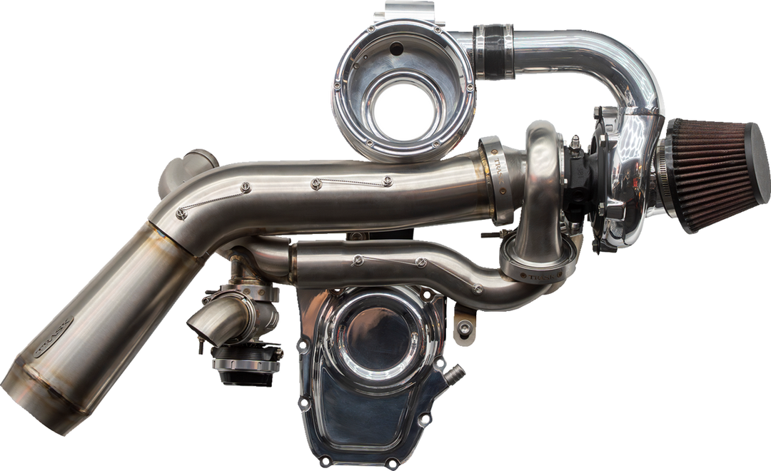 TRASK Tornado Turbo Kit - Stage 2 - Polished with Polished Aluminum - Gen 1 M8 TM-7610-PO