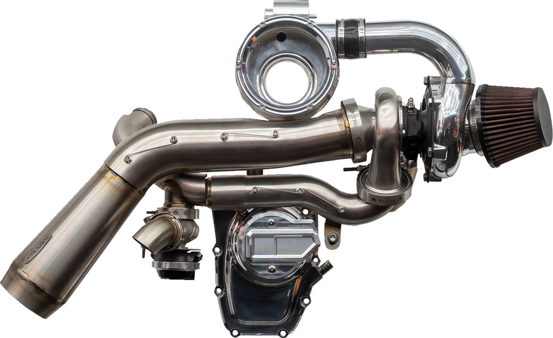 TRASK Tornado Turbo Kit - Stage 2 - Polished with Polished Aluminum - Gen 2 M8 TM-7620-PO