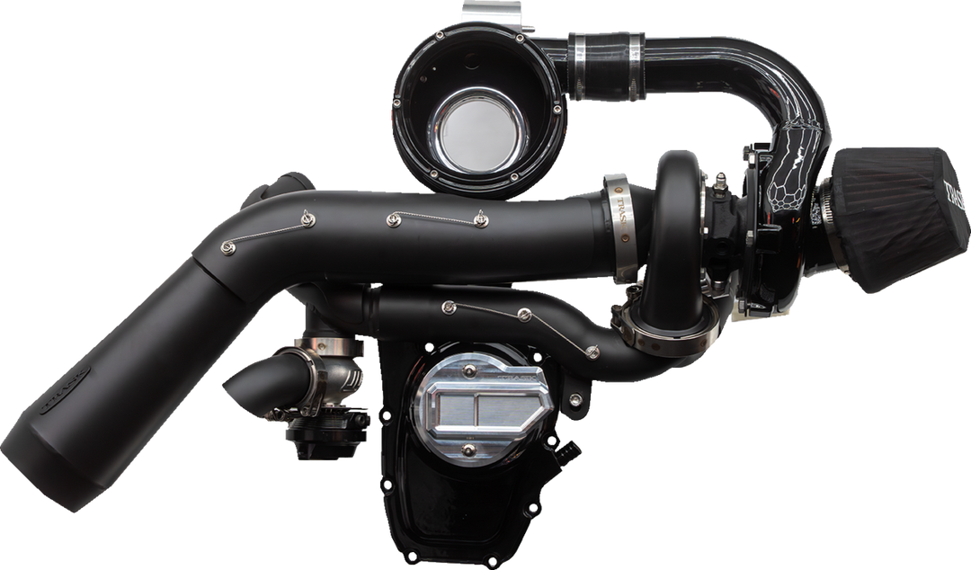 TRASK Tornado Turbo Kit - Stage 2 - Black with Black Aluminum - Gen 2 M8 TM-7620-BK