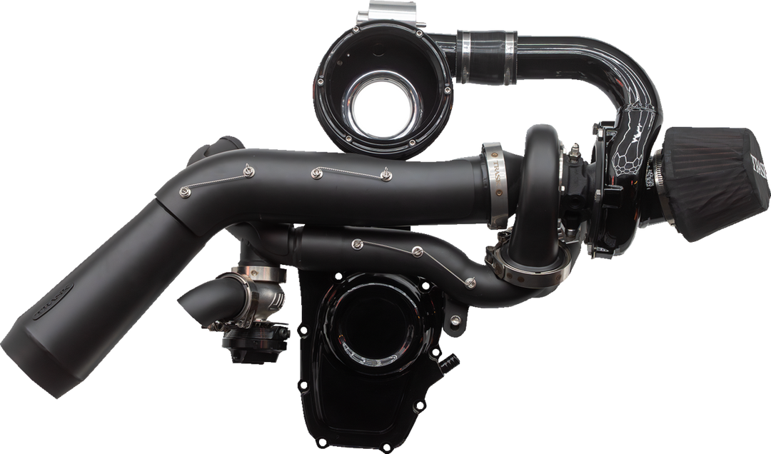 TRASK Tornado Turbo Kit - Stage 2 - Black with Black Aluminum - Gen 1 M8 TM-7610-BK