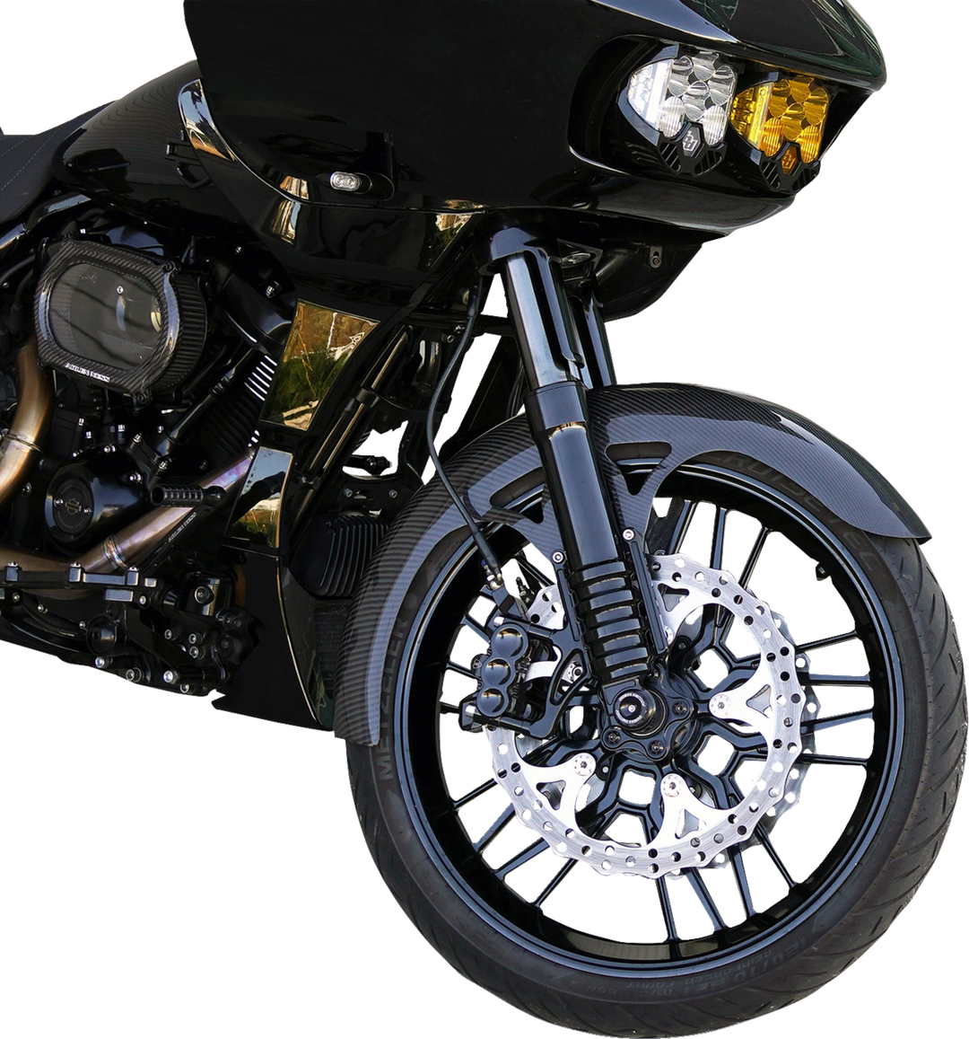 ARLEN NESS Front Fender - Wrapper - 21" - Carbon Fiber/Gloss - HD Touring '23-'26 210-084