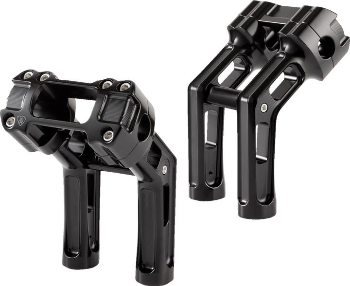 ARLEN NESS Wayback Risers - 7" - Softail - Black 520-066