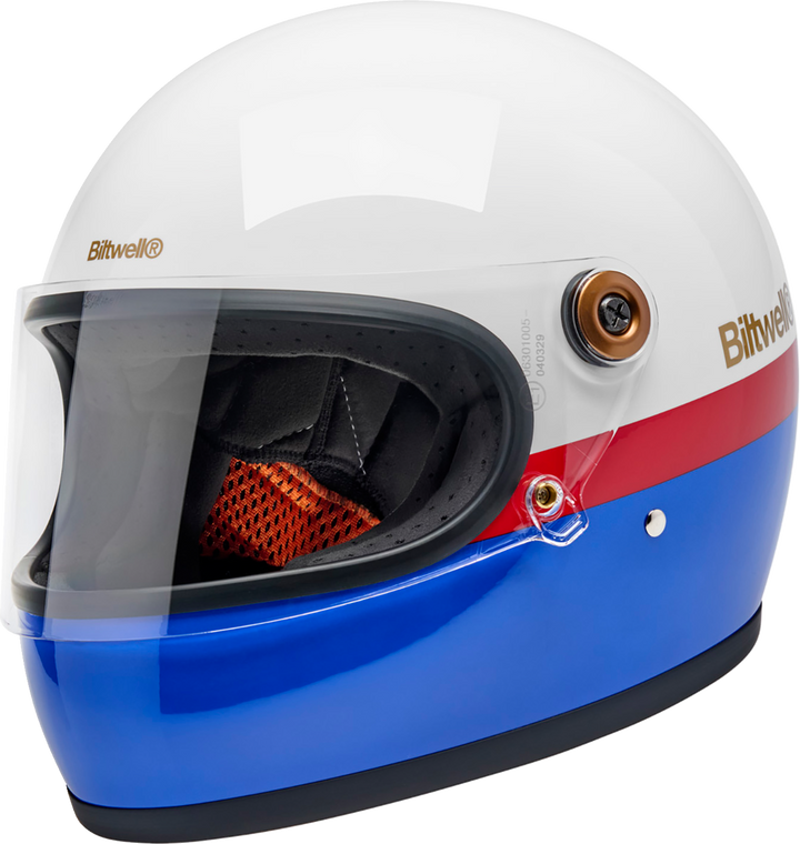 BILTWELL Gringo S Helmet - Apex - White/Red/Blue - Small 1003-5124-502