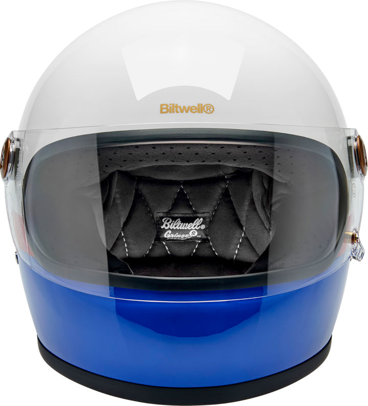 Biltwell Gringo S Helmet - Apex - White/Red/Blue