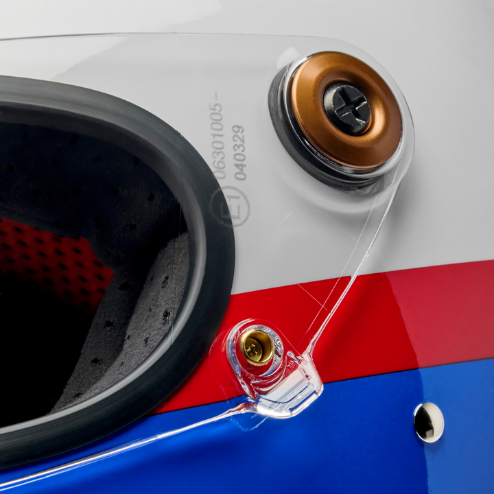 Biltwell Gringo S Helmet - Apex - White/Red/Blue