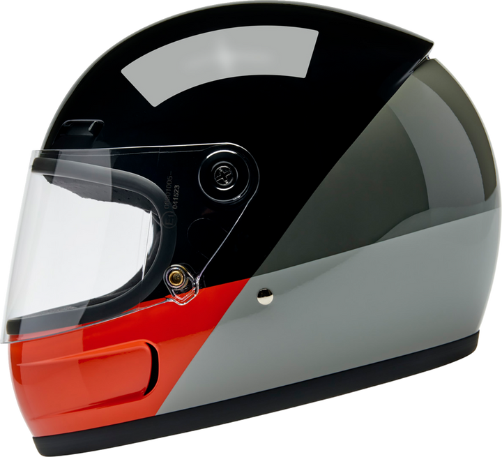 Biltwell Gringo SV Helmet - Intersection - Black/Orange/Gray