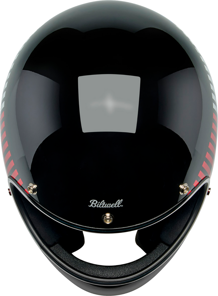 Biltwell Gringo Helmet - Raceflow - Black/Red/White/Blue