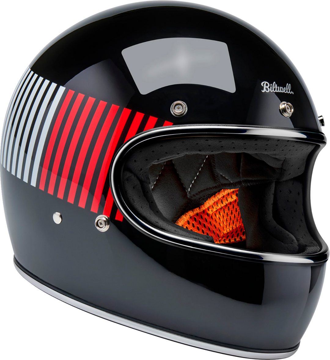 Biltwell Gringo Helmet - Raceflow - Black/Red/White/Blue