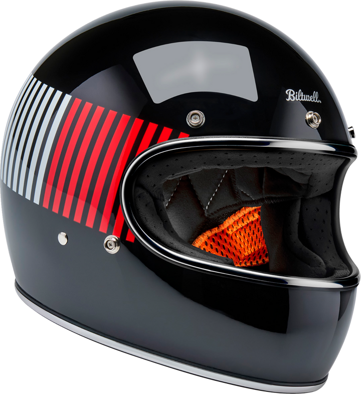 Biltwell Gringo Helmet - Raceflow - Black/Red/White/Blue