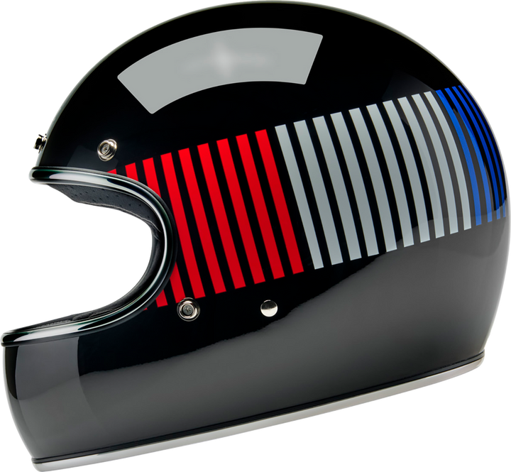 Biltwell Gringo Helmet - Raceflow - Black/Red/White/Blue