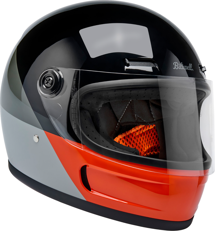 Biltwell Gringo SV Helmet - Intersection - Black/Orange/Gray