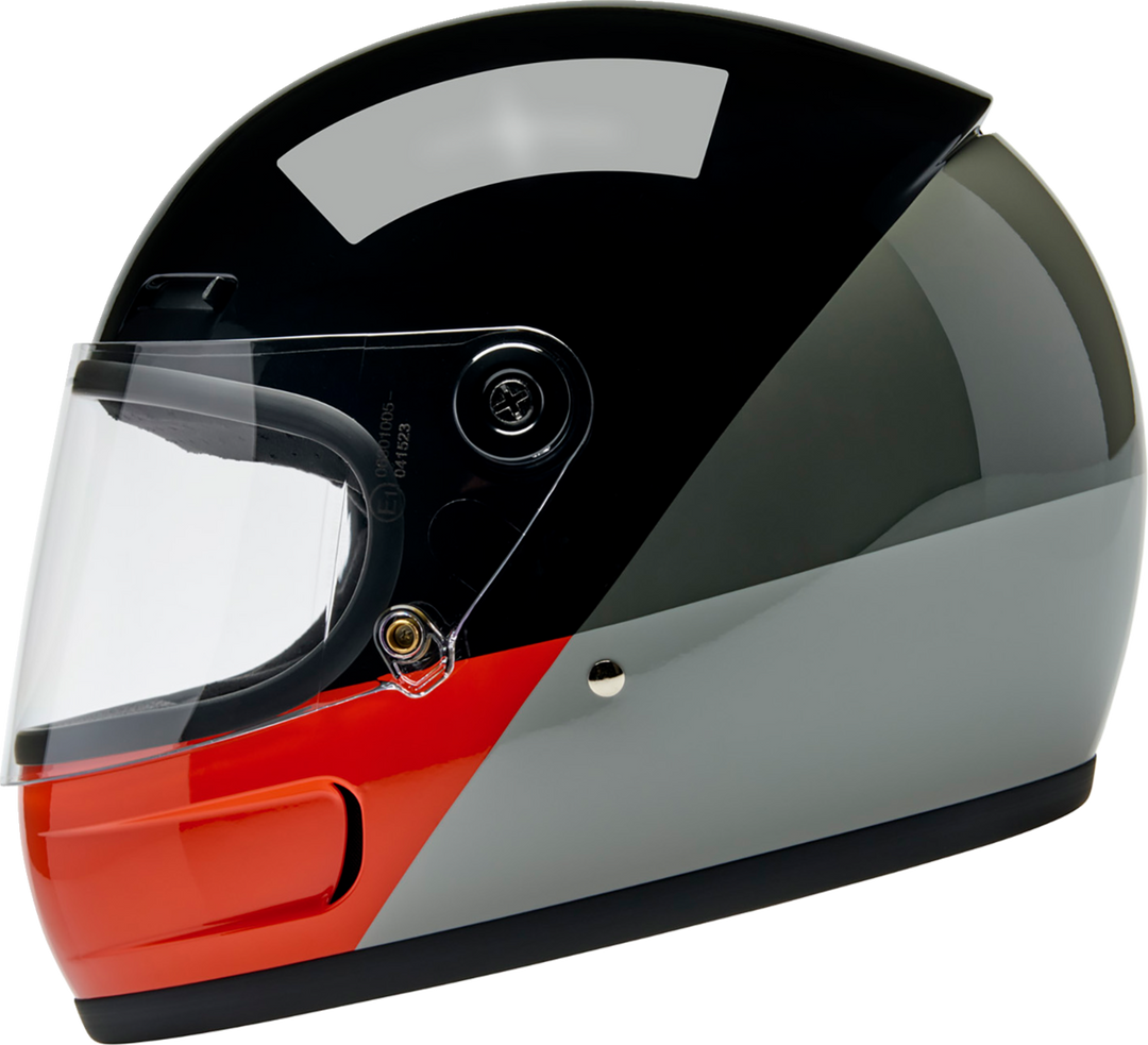 Biltwell Gringo SV Helmet - Intersection - Black/Orange/Gray