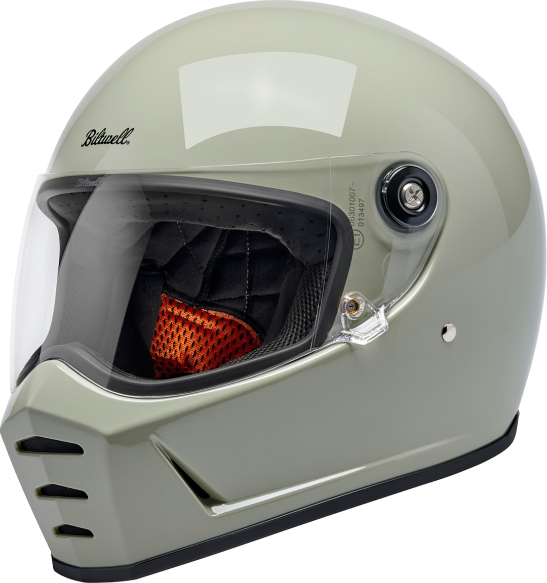 BILTWELL Lane Splitter Helmet - Gloss Chalk - Medium 1004-196-503
