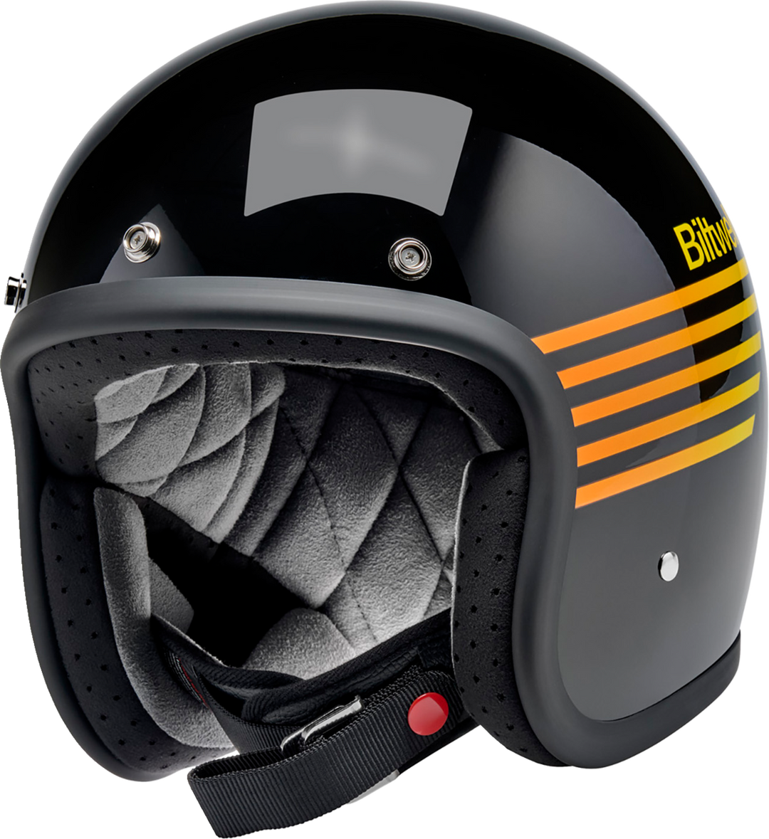 BILTWELL Bonanza Helmet - Lightspeed - Gloss Black/Orange/Yellow - 2XL 1001-5115-206