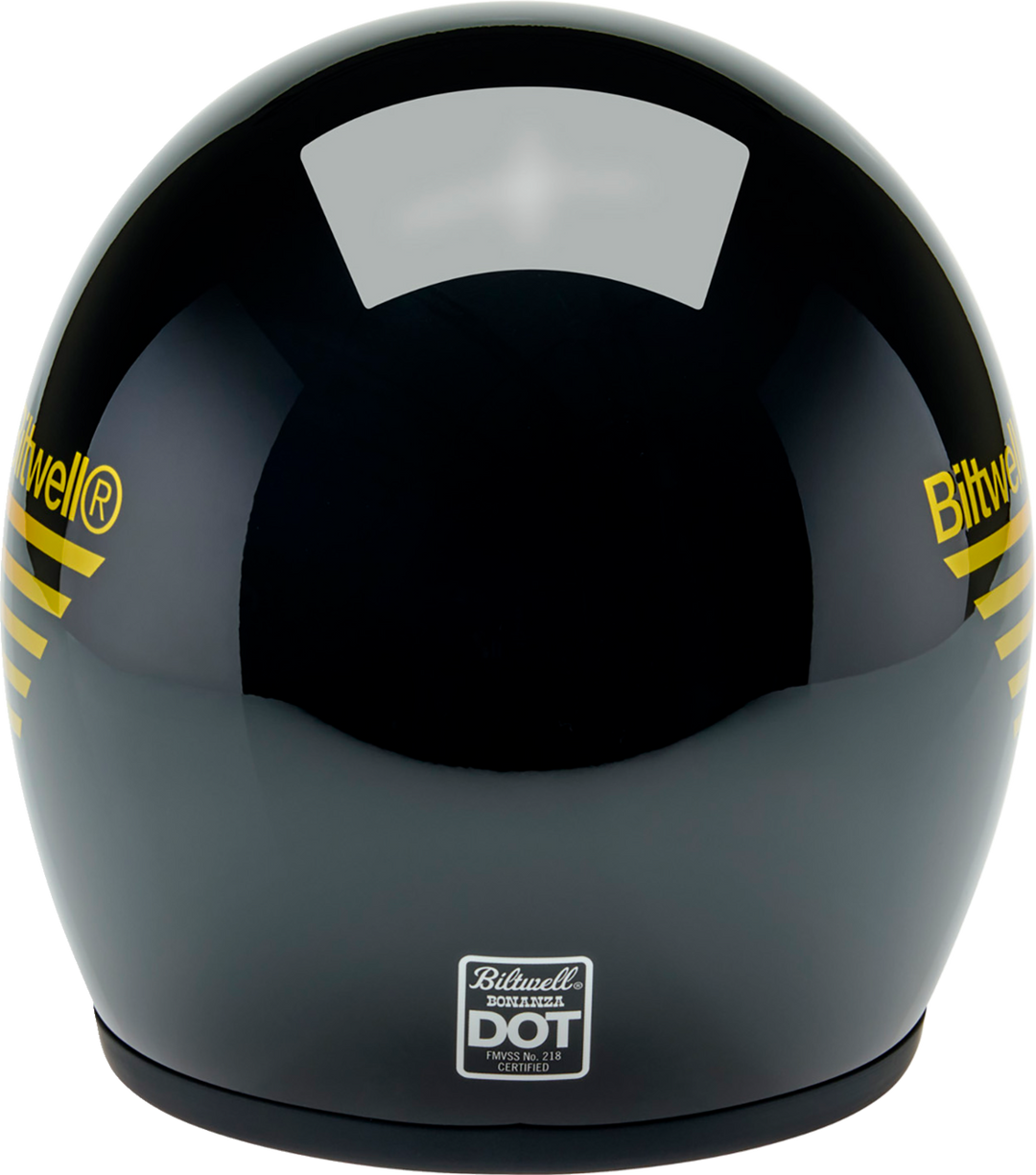 Biltwell Bonanza Helmet - Lightspeed - Gloss Black/Orange/Yellow