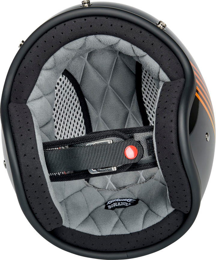 Biltwell Bonanza Helmet - Lightspeed - Gloss Black/Orange/Yellow