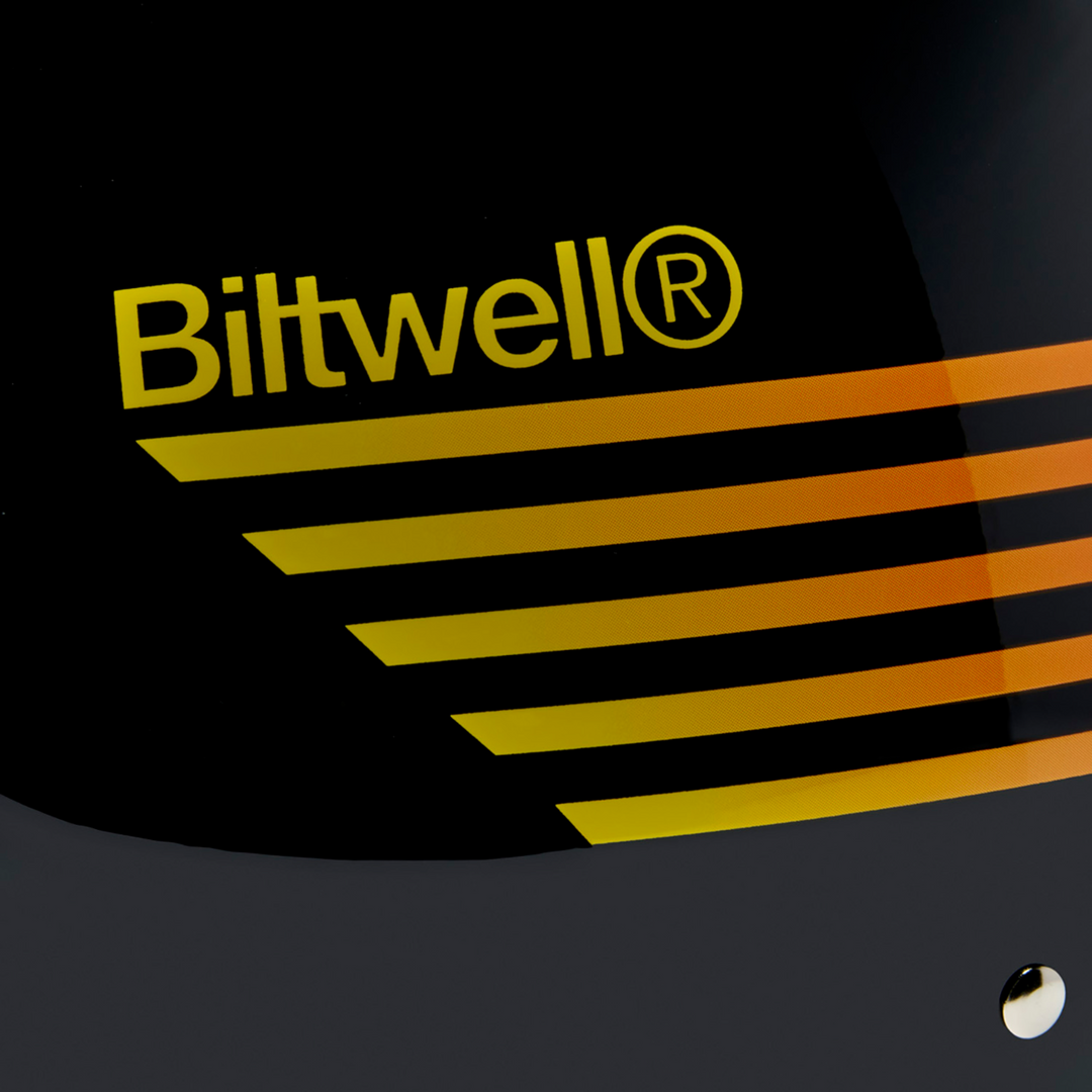 Biltwell Bonanza Helmet - Lightspeed - Gloss Black/Orange/Yellow