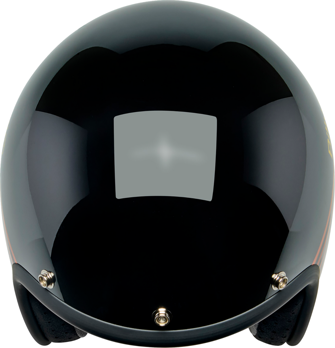 Biltwell Bonanza Helmet - Lightspeed - Gloss Black/Orange/Yellow