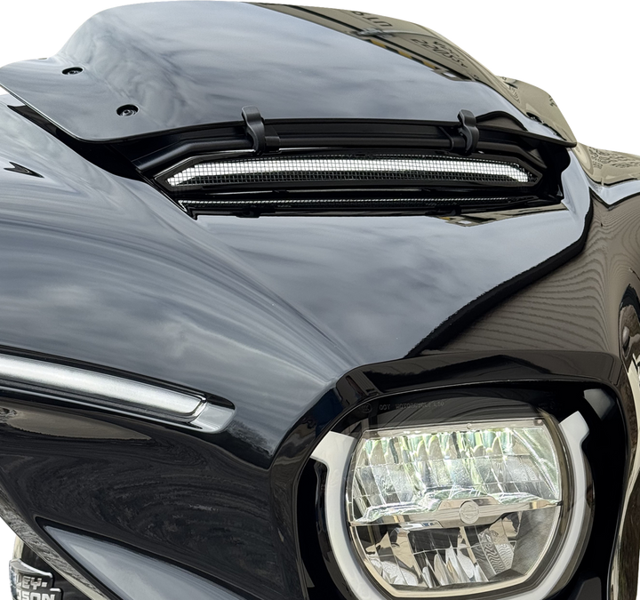 CUSTOM DYNAMICS LED Windshield Trim - Sequential Turn Signal - Gloss Black CD-SG23-CWT-B