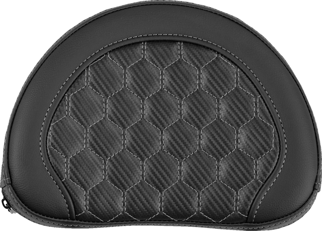 SADDLEMEN Contour Sissy Bar Pad - Honeycomb - Gray Stitch - Universal - 2" Thick 051319002