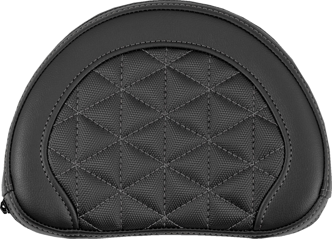 SADDLEMEN Contoured Sissy Bar Pad - Tri-Gripper - Gray Stitch - 2" Thick 051321102