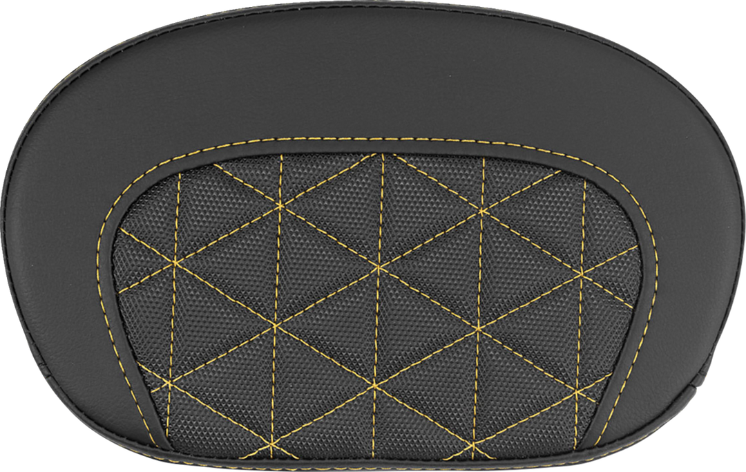 SADDLEMEN Mini Contour Sissy Bar Pad - Tri-Gripper - Gold Stitch 061021107