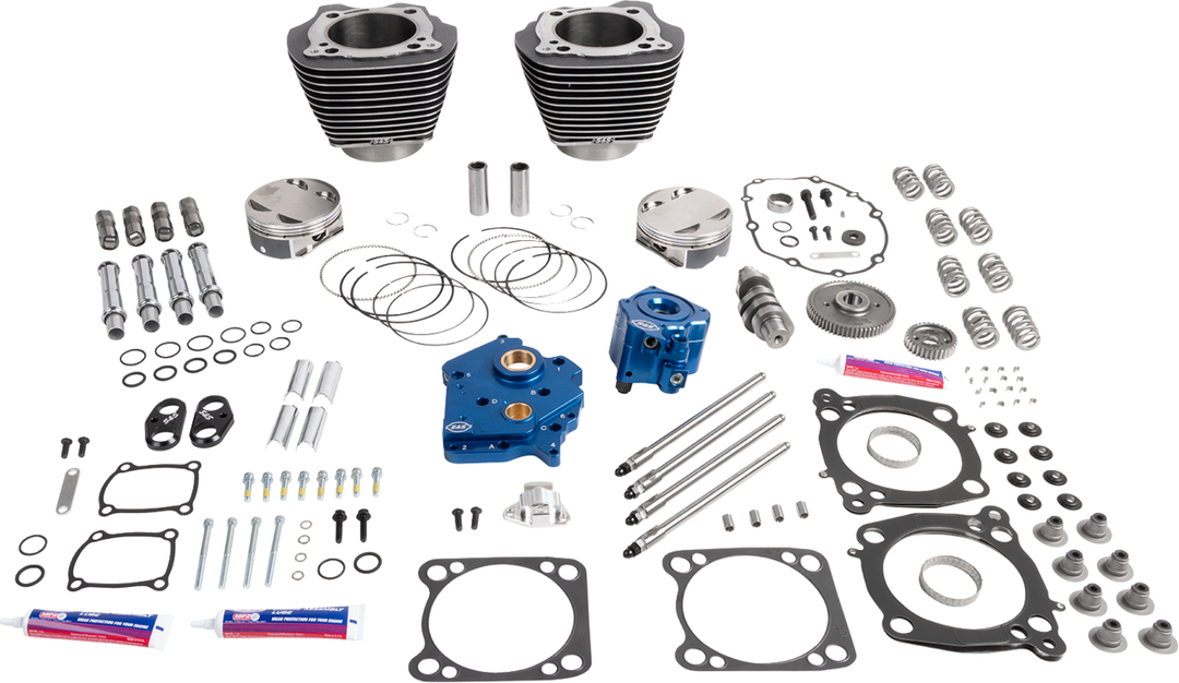 S&S CYCLE Power Package - Water Cooled - 496 Gear Drive - Black Granite w/Highlight - M8 310-1402A