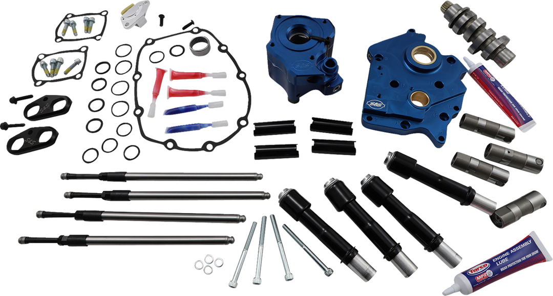 S&S CYCLE Cam Chest Kit - Water Cooled - Chain Drive - 465 Cam - Black Pushrod Tubes - M8 310-1007C