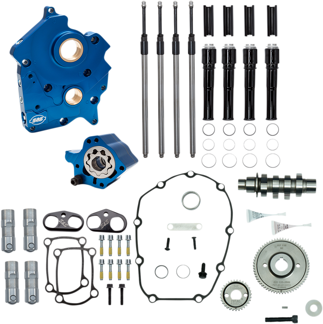 S&S CYCLE Cam Chest Kit - Water Cooled - Gear Drive - 475 Cam - Black Pushrod Tubes - M8 310-1010B