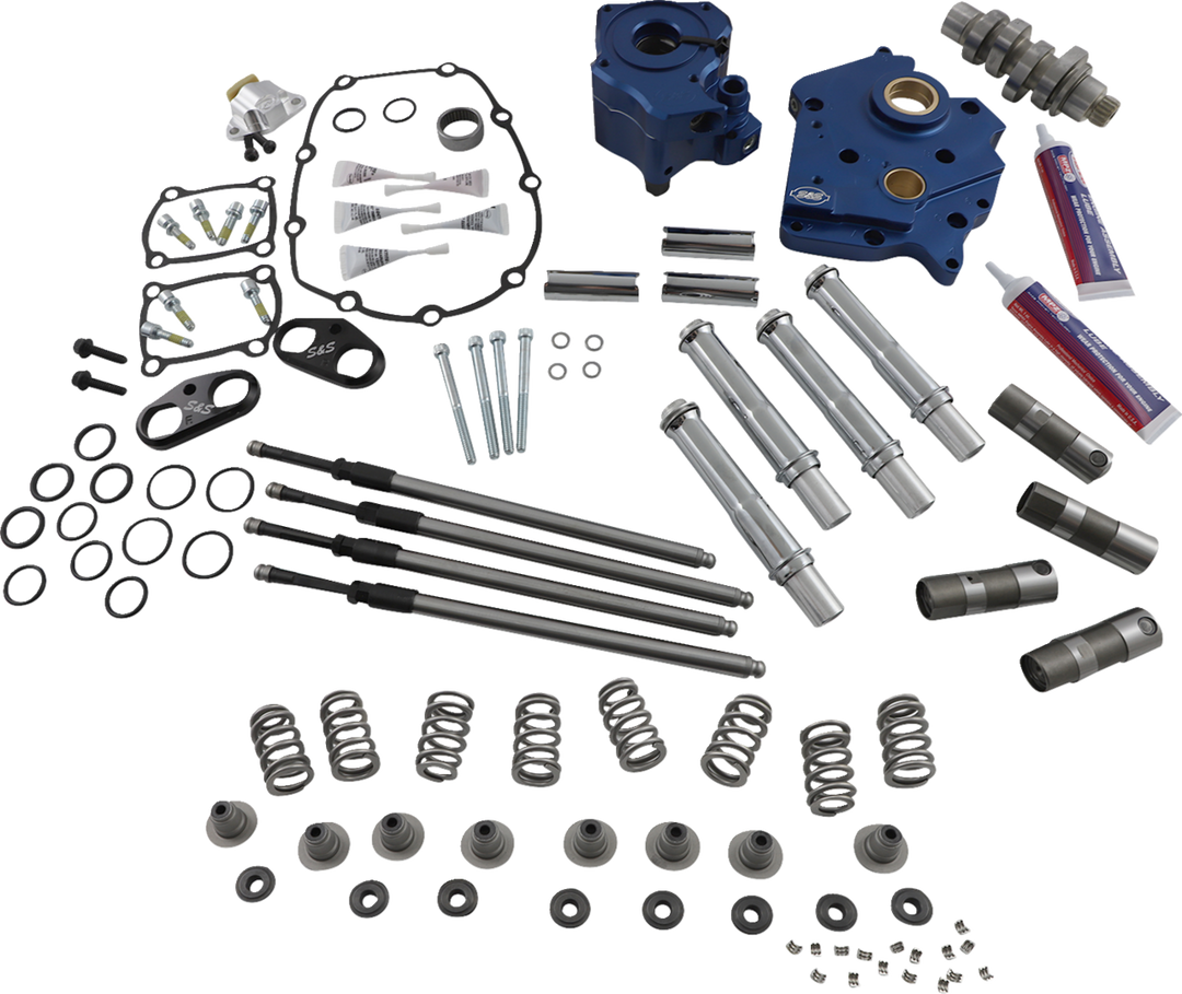 S&S CYCLE Cam Chest Kit - Oil Cooled - Chain Drive - 540 Cam - Chrome Pushrod Tubes - M8 310-1118B